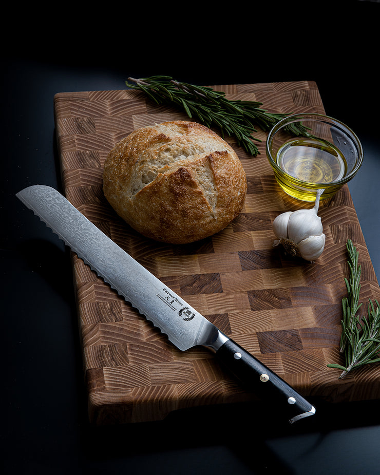 Damascus Bread Knife shogun Series Serrated Knife 67 Layer Japanese  Damascus Bread Slicer 