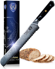 Regalia™ Emperor Series 10” Bread Knife- AUS10V Japanese High Carbon 67 Layers Damascus Steel