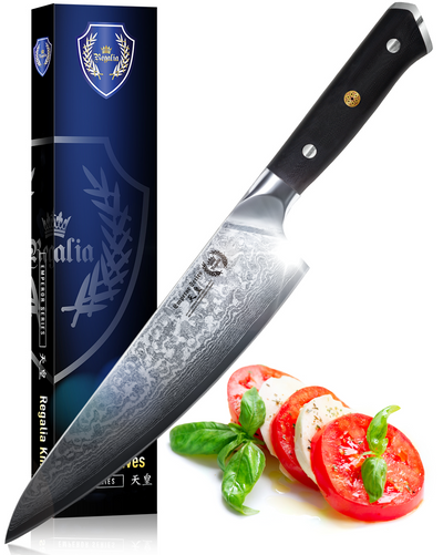 Regalia™ Emperor Series 8’’ Chef Knife- AUS10V Japanese High Carbon 67 Layers Damascus Steel